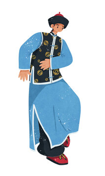 滿族傳統(tǒng)服飾男性