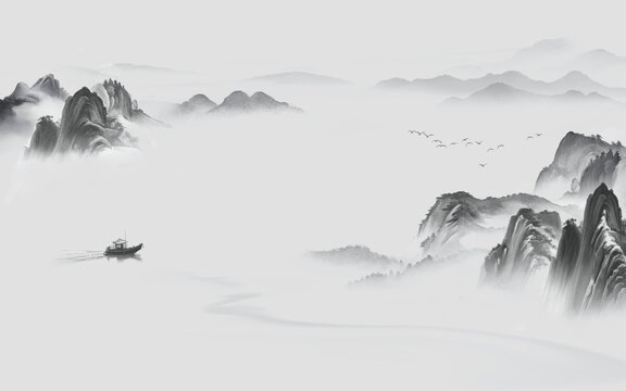 水墨山水畫