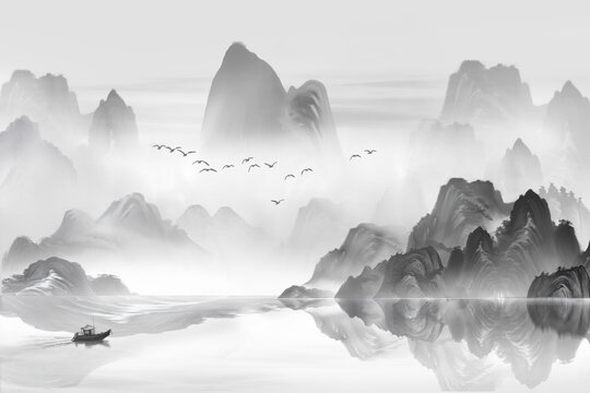 山水風(fēng)景畫(huà)