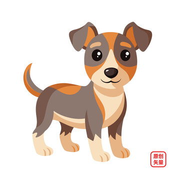 矢量插畫動(dòng)物寵物小狗