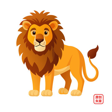 矢量插畫動物獅子雄獅