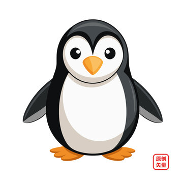矢量插畫野生動物可愛企鵝