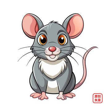 矢量插畫野生動(dòng)物老鼠