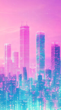 夢(mèng)幻霓虹都市風(fēng)景