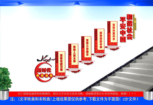 新時代楓橋經驗樓梯文化墻