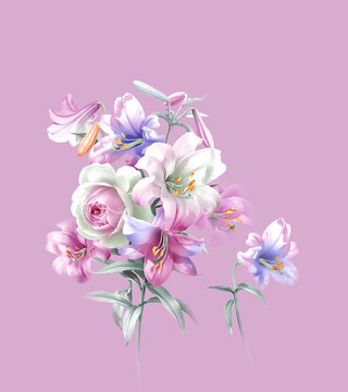 高清手繪花卉