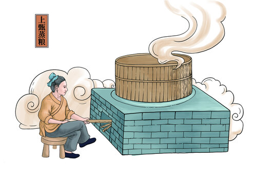 釀酒上甄蒸糧