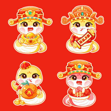 蛇年IP卡通蛇形象蛇插畫合集