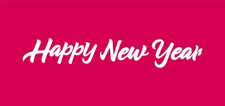 新年快樂英文字體設計