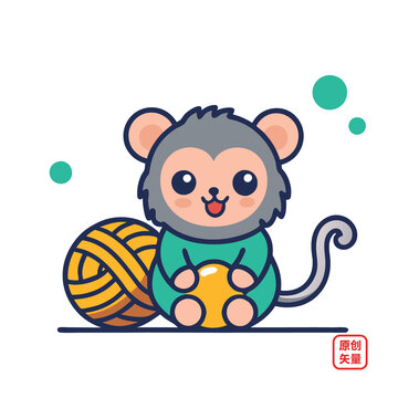 矢量插畫(huà)動(dòng)物簡(jiǎn)約卡通玩偶