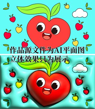 膨脹風(fēng)插畫(huà)壁紙愛(ài)巢果屋