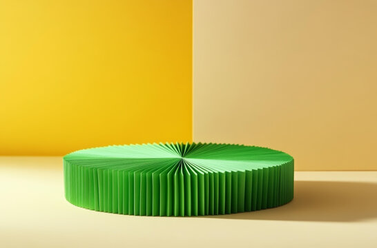 現(xiàn)代幾何綠色產(chǎn)品展示臺