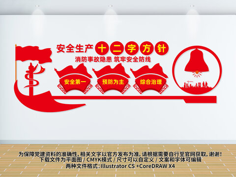 安全生產(chǎn)十二字方針文化墻