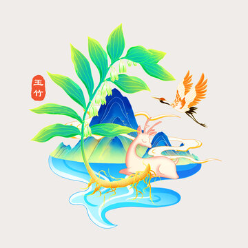 手繪玉竹