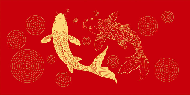 手繪鯉魚錦鯉