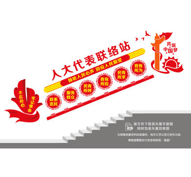 人大聯(lián)絡(luò)站樓梯墻