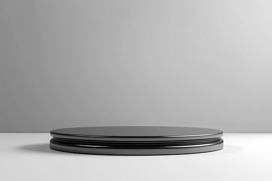 現(xiàn)代簡約黑色產品展示臺