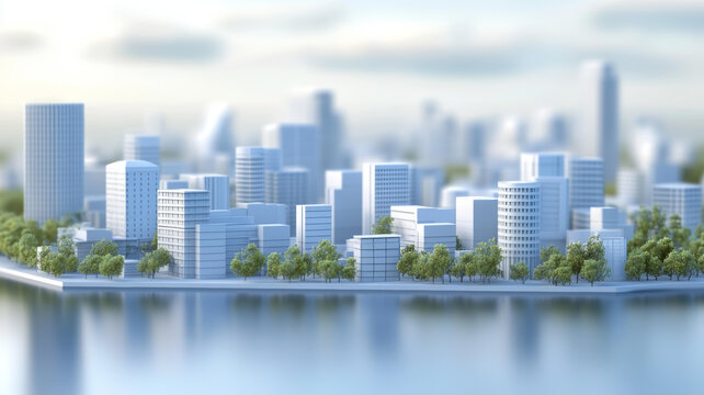 簡約風(fēng)格的現(xiàn)代都市景觀圖