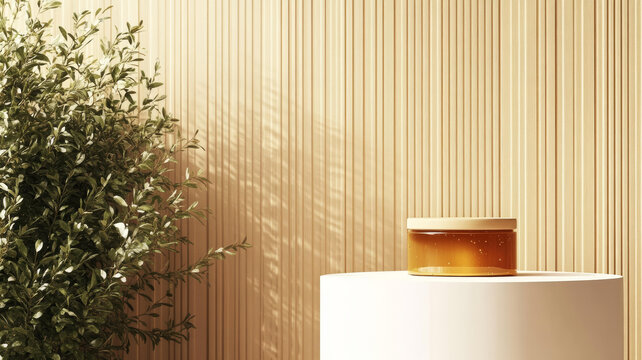 簡(jiǎn)約自然蜂蜜罐展示