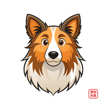 矢量插畫動(dòng)物可愛萌寵獵兔犬頭像