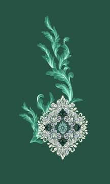 方形卷草鼠標(biāo)墊