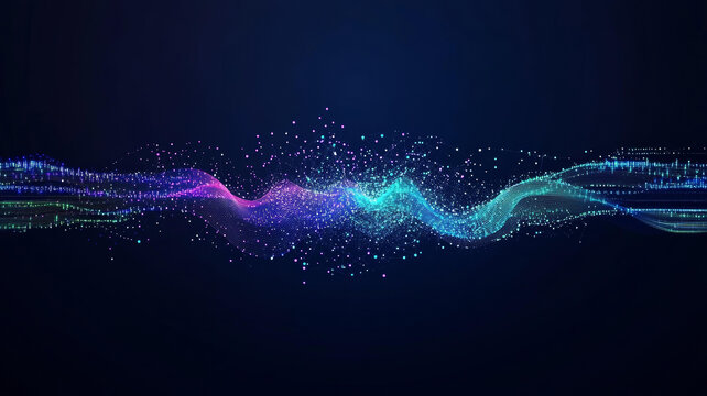 抽象多彩粒子波動設(shè)計