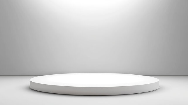 現(xiàn)代簡約白色圓形展示臺