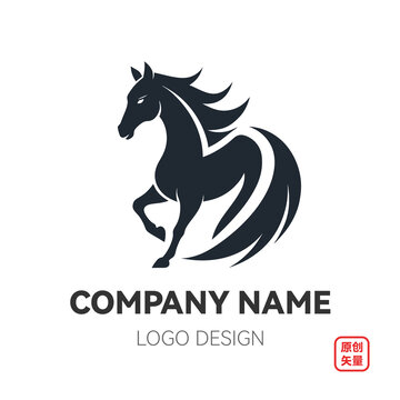 矢量插畫動物駿馬馬匹logo標(biāo)志