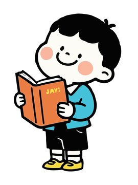 讀書小男孩