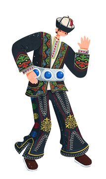 柯爾克孜族傳統(tǒng)服飾男性