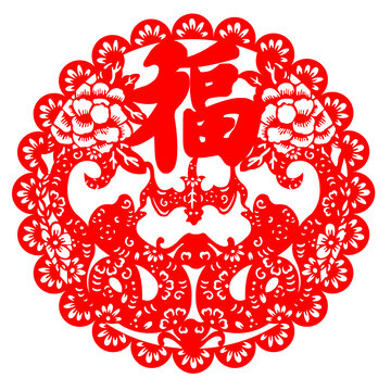 蛇年剪紙