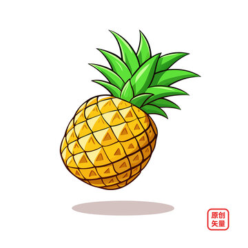 矢量插畫水果美味新鮮菠蘿