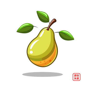 矢量插畫水果美味新鮮梨子