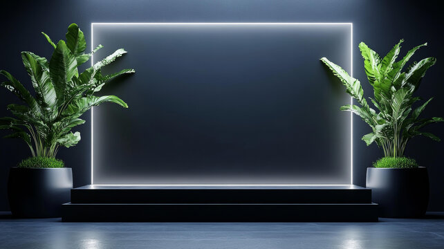 現(xiàn)代極簡產(chǎn)品展示臺背景圖