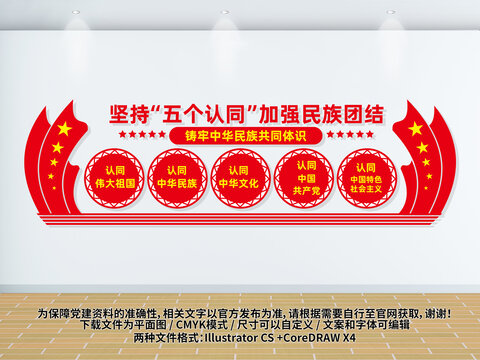 民族團(tuán)結(jié)五個(gè)認(rèn)同黨建文化墻