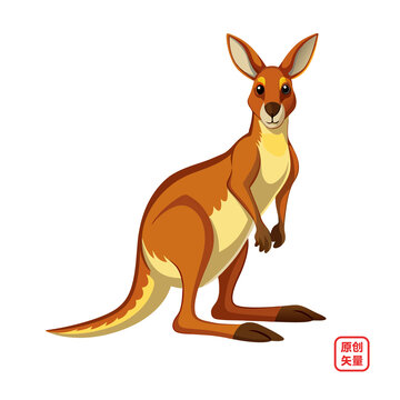 矢量插圖動物袋鼠