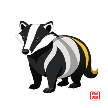 矢量插圖動(dòng)物獾