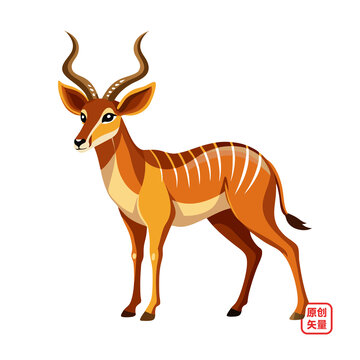 矢量插圖動(dòng)物羚羊