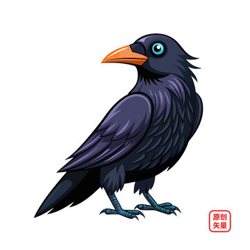 矢量插圖動(dòng)物鳥(niǎo)烏鴉