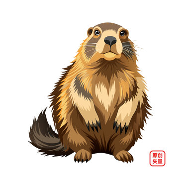 矢量插圖動物鼴鼠