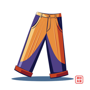 矢量插圖服裝服飾休閑褲