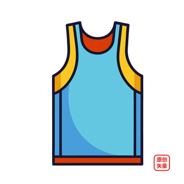 矢量插圖服裝服飾衣服簡約背心
