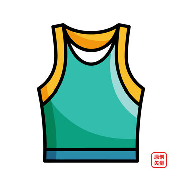 矢量插圖服裝服飾衣服簡(jiǎn)約背心