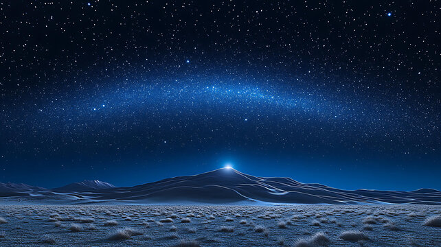 星空下的沙漠美景