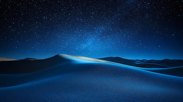 星空下的沙漠美景