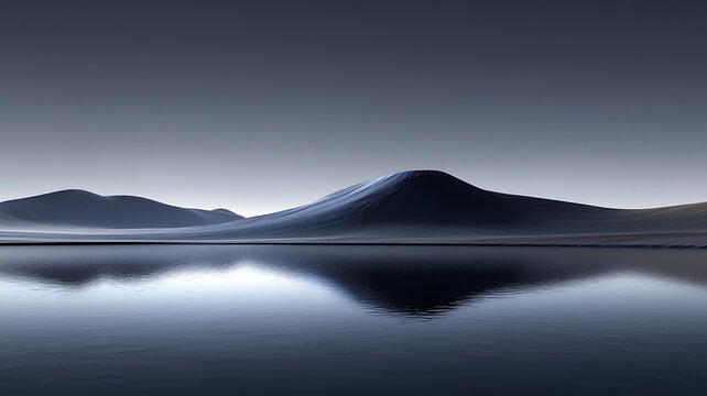 寧靜的湖山美景