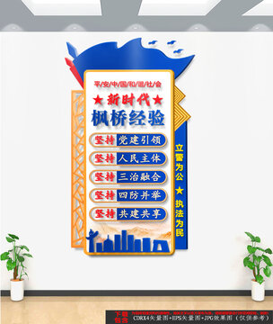 豎版新時(shí)代楓橋經(jīng)驗(yàn)展板