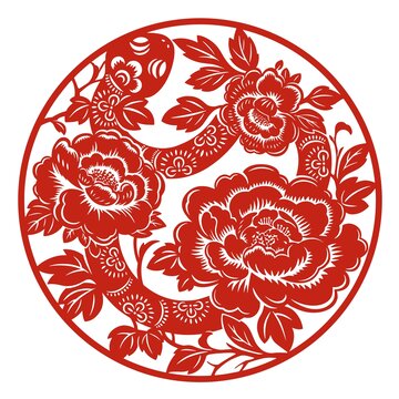 春節(jié)蛇年剪紙