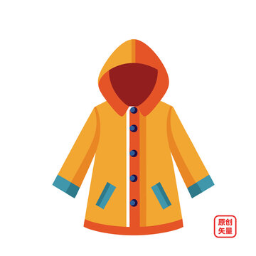 矢量插圖服裝服飾衣服雨衣