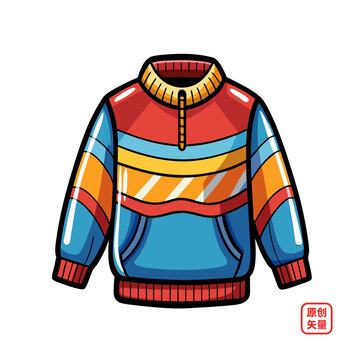 矢量插圖服裝服飾針織毛衣